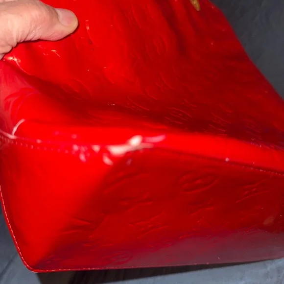 Louis Vuitton Red Vernis leather shoppers Tote Bag - Picture 4 of 10